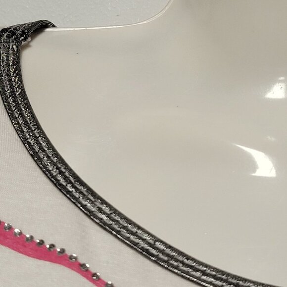 White Mini Dress Tunic Top with Sequin Embellished White Feather - Picture 9 of 13